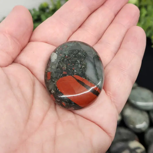 Bloodstone Pillow Palm Stone