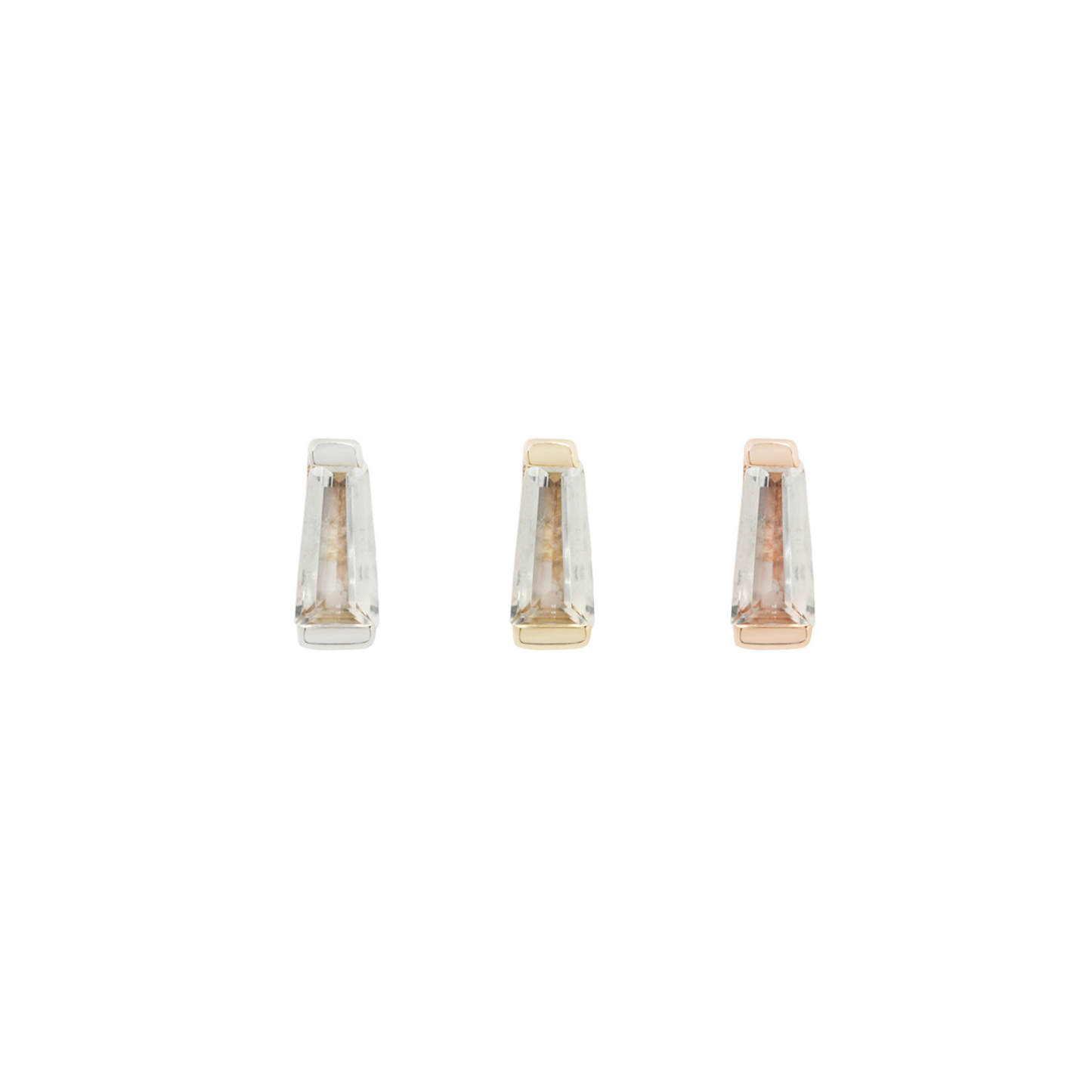 Tapered Baguette Threadless End Earring or Body Jewelry by Buddha Organics