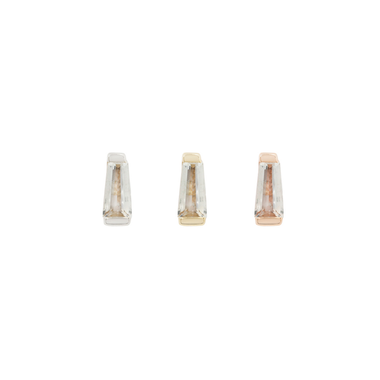 Tapered Baguette Threadless End Earring or Body Jewelry by Buddha Organics