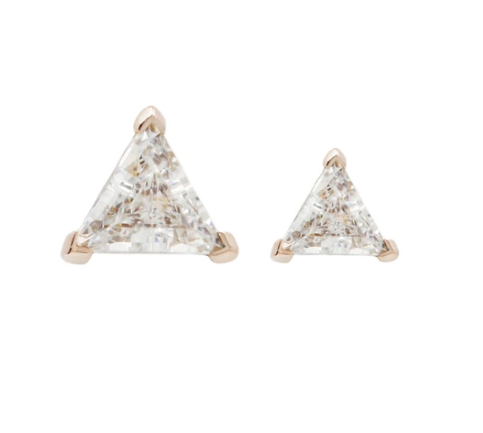 Trillion Threadless End Earring or Body Jewelry by Buddha Organics