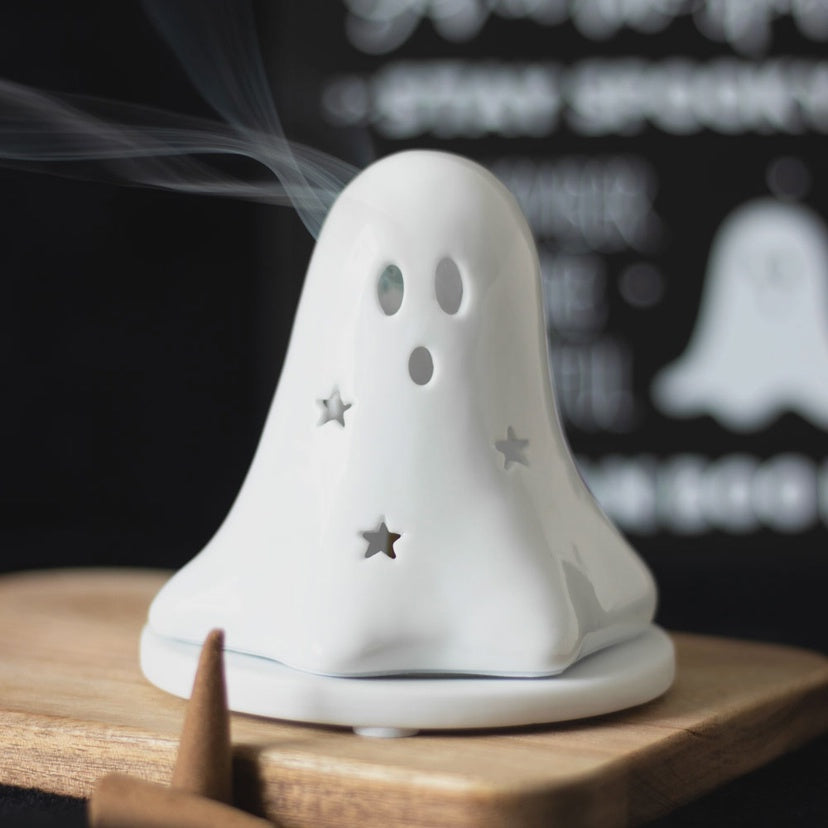 Ghost Tea Light & Incense Holder