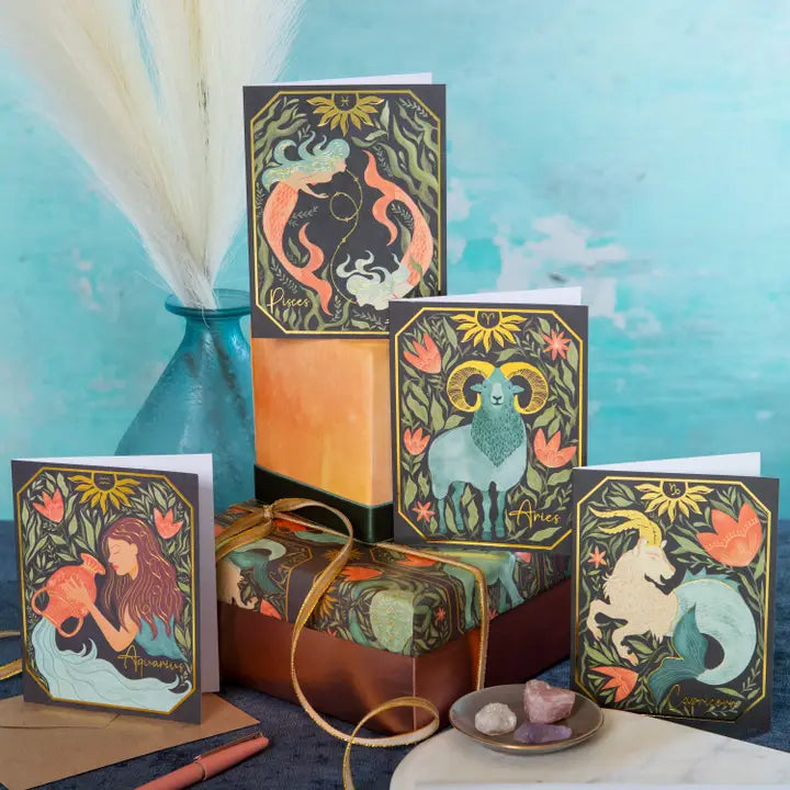 Zodiac Garden Greeting Card