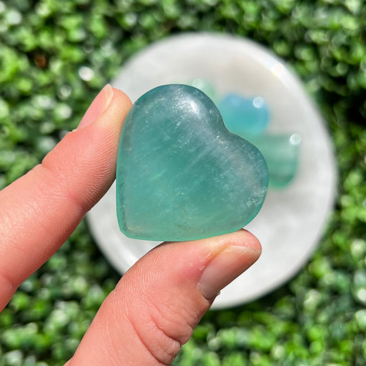 Green Fluorite Heart
