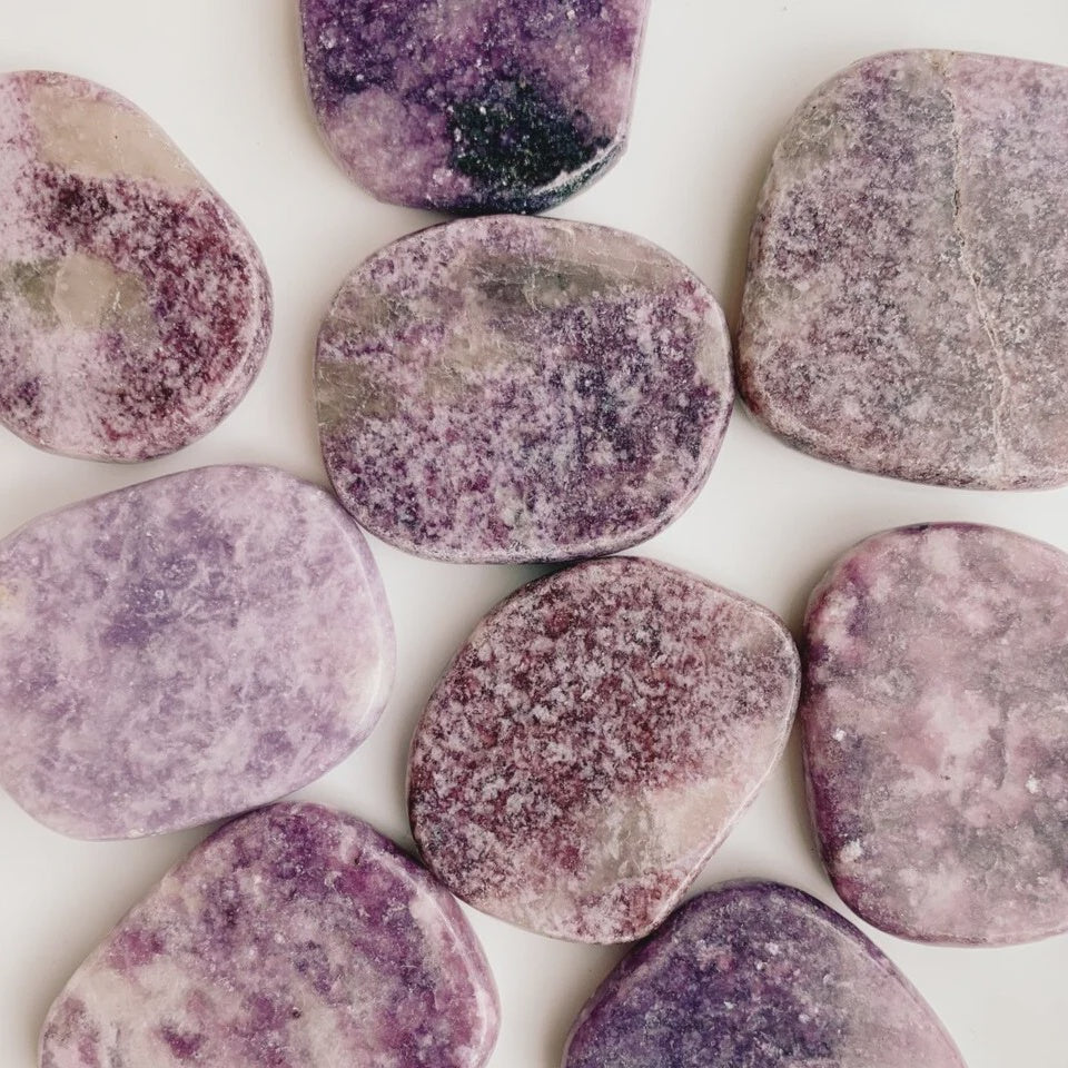 Lepidolite Flat Stone