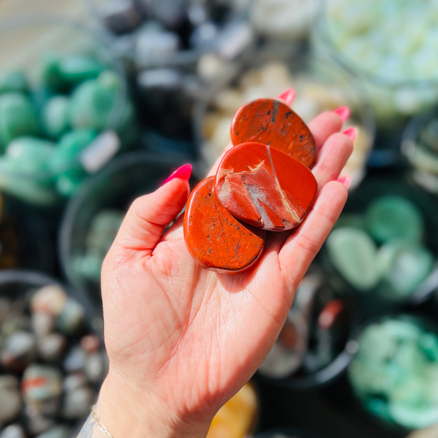 Red Jasper Flat Stone