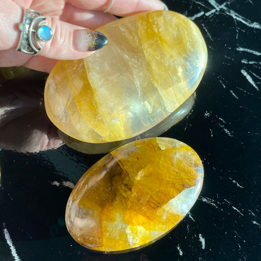 Golden Healer Palm Stone