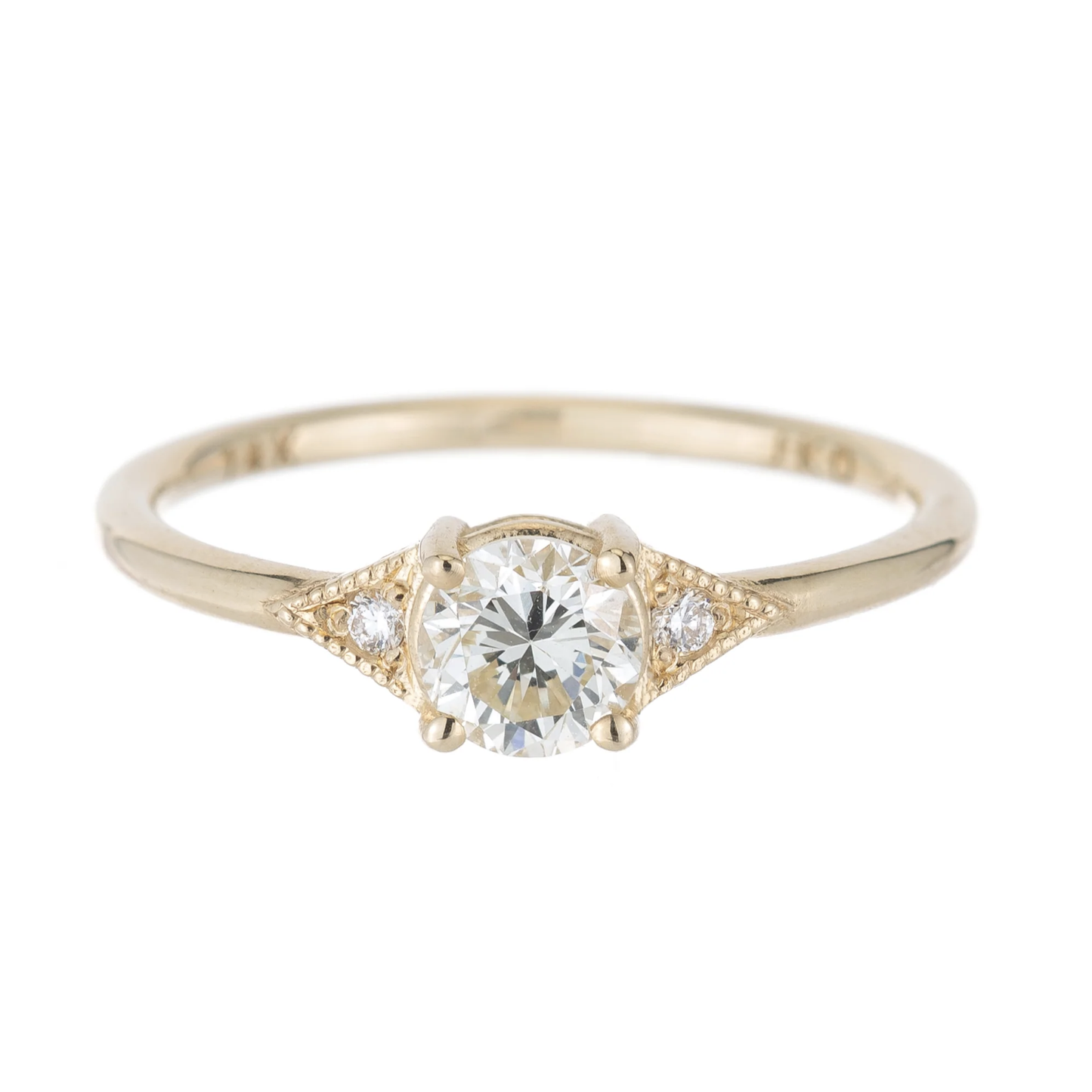 Round Diamond Deco Ring by Jennie Kwon