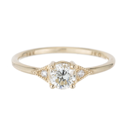 Round Diamond Deco Ring by Jennie Kwon