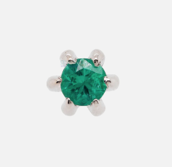 6 Prong Set Gem Threadless End Earring or Body Jewelry by Tawapa