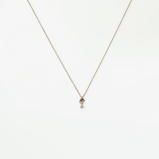 Little Ode Diamond Necklace by Wwake