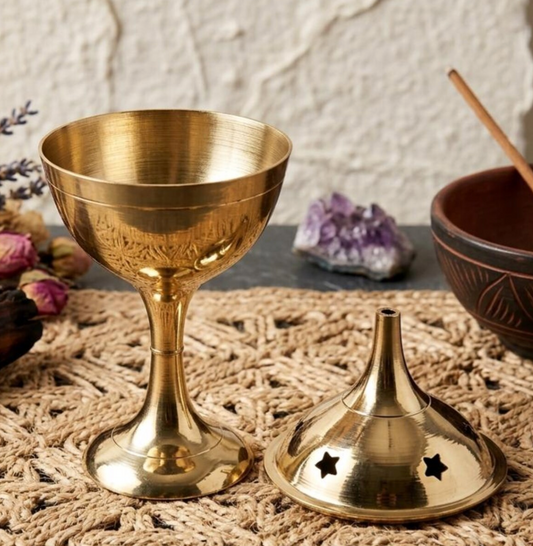 Brass Chalice Incense Burner