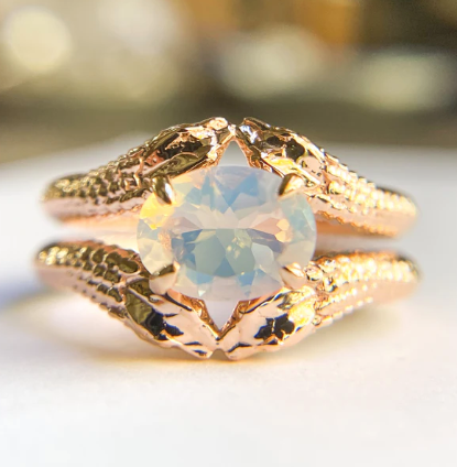 Opal Tetrad Nagini Ring by Digby & Iona