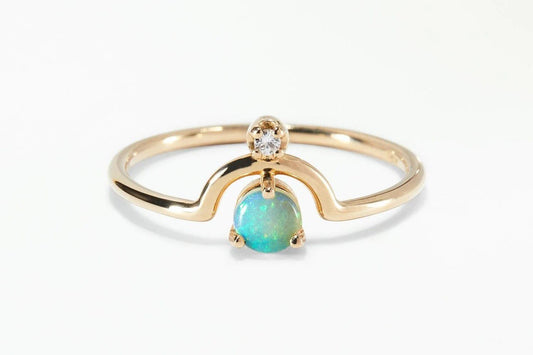 Little Ode Opal Ring by Wwake