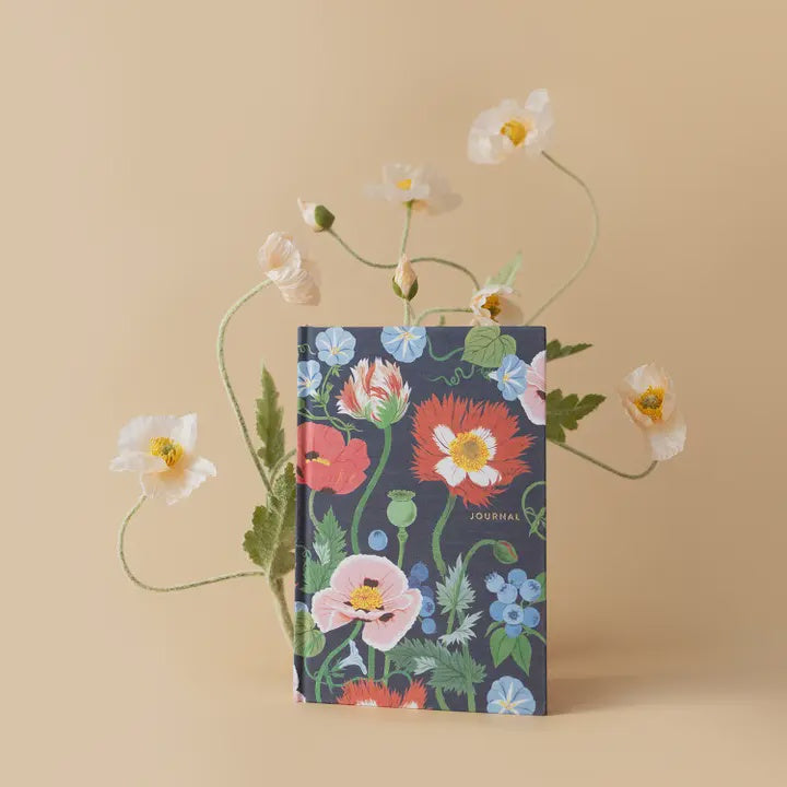 Linen Journal - Poppy Garden