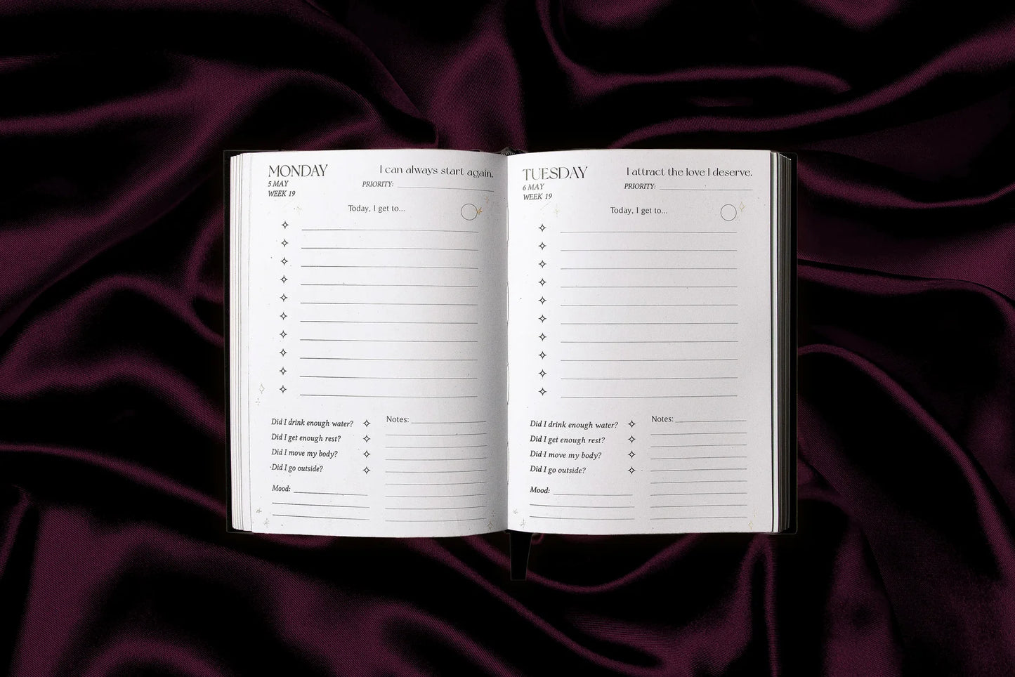 Dreamy Moons Daily Planner 2026