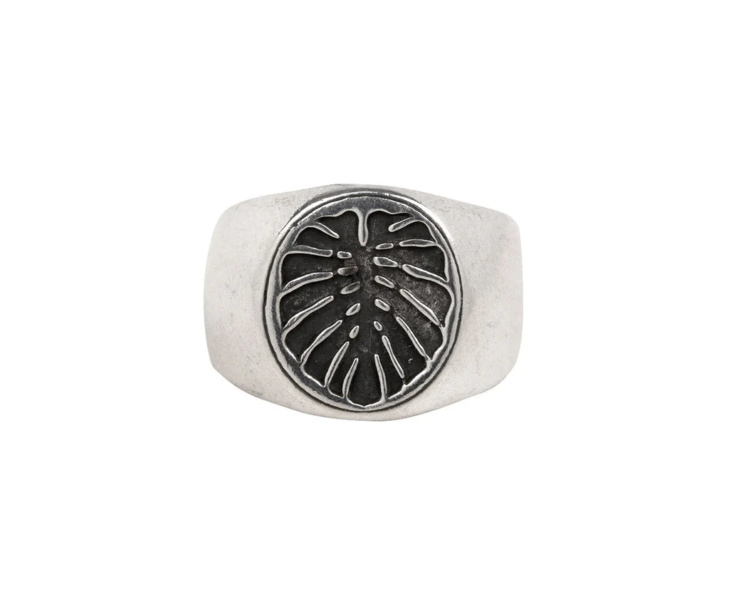 Monstera Signet Ring by Digby & Iona