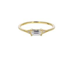 Emerald Cut Deco Ring