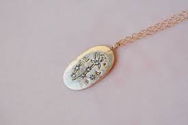 Engraved Celestial Rose Necklace