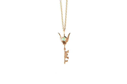 Opal High Priestess Key Necklace by Sofia Zakia