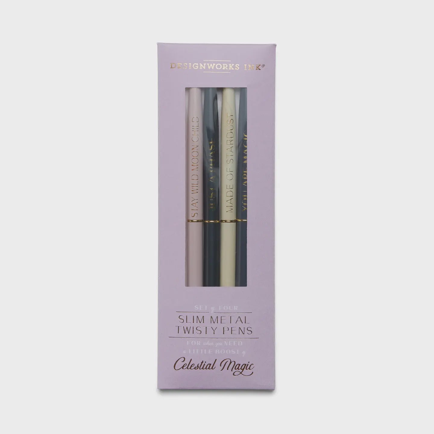 Twisty Slim Metal Pen Set - Set of 4 - Celestial