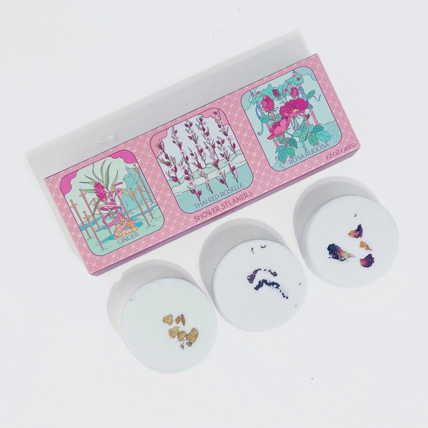Floral Tarot Shower Steamer Trio with Botanicals