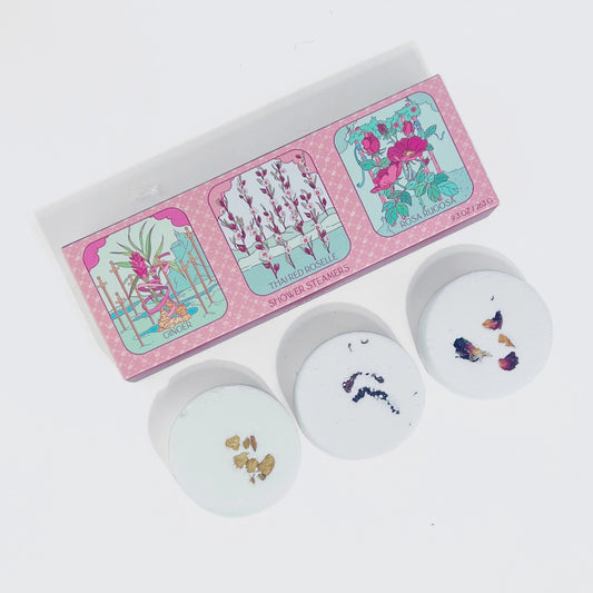 Floral Tarot Shower Steamer Trio with Botanicals