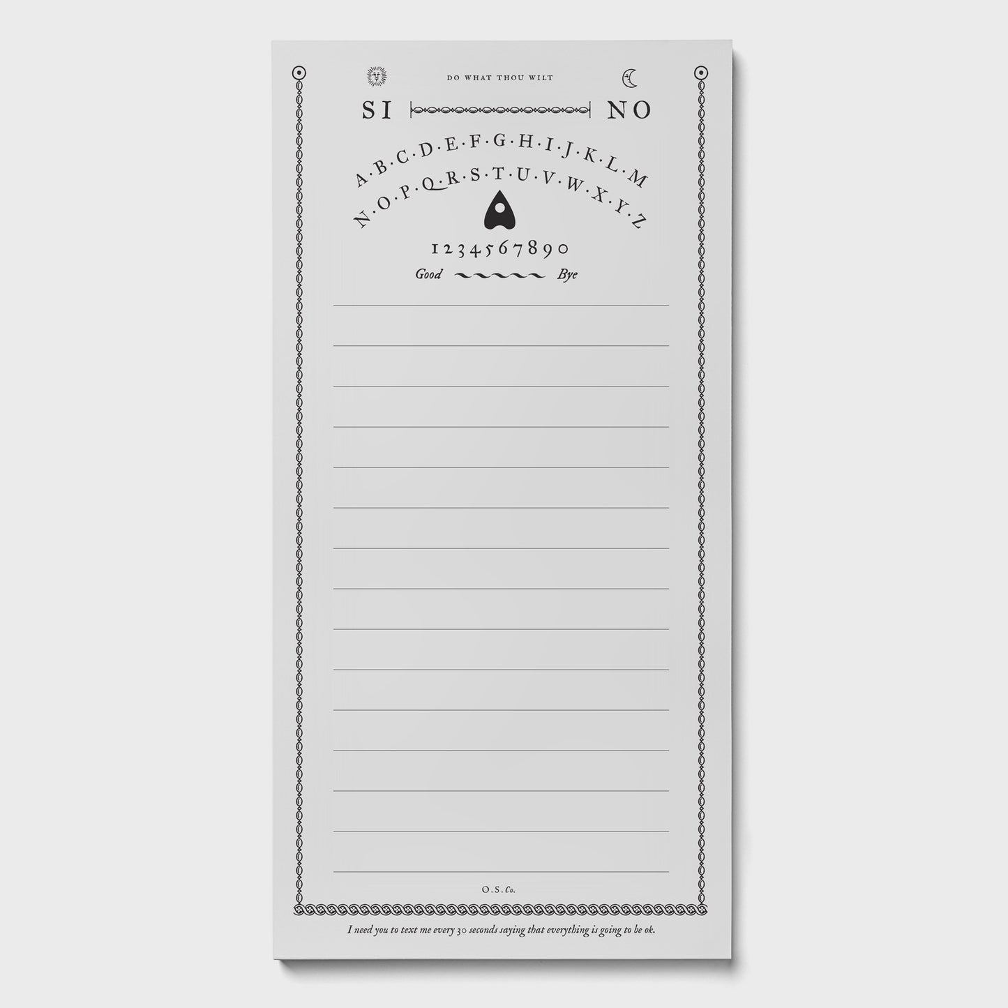 Spirit Board Notepad