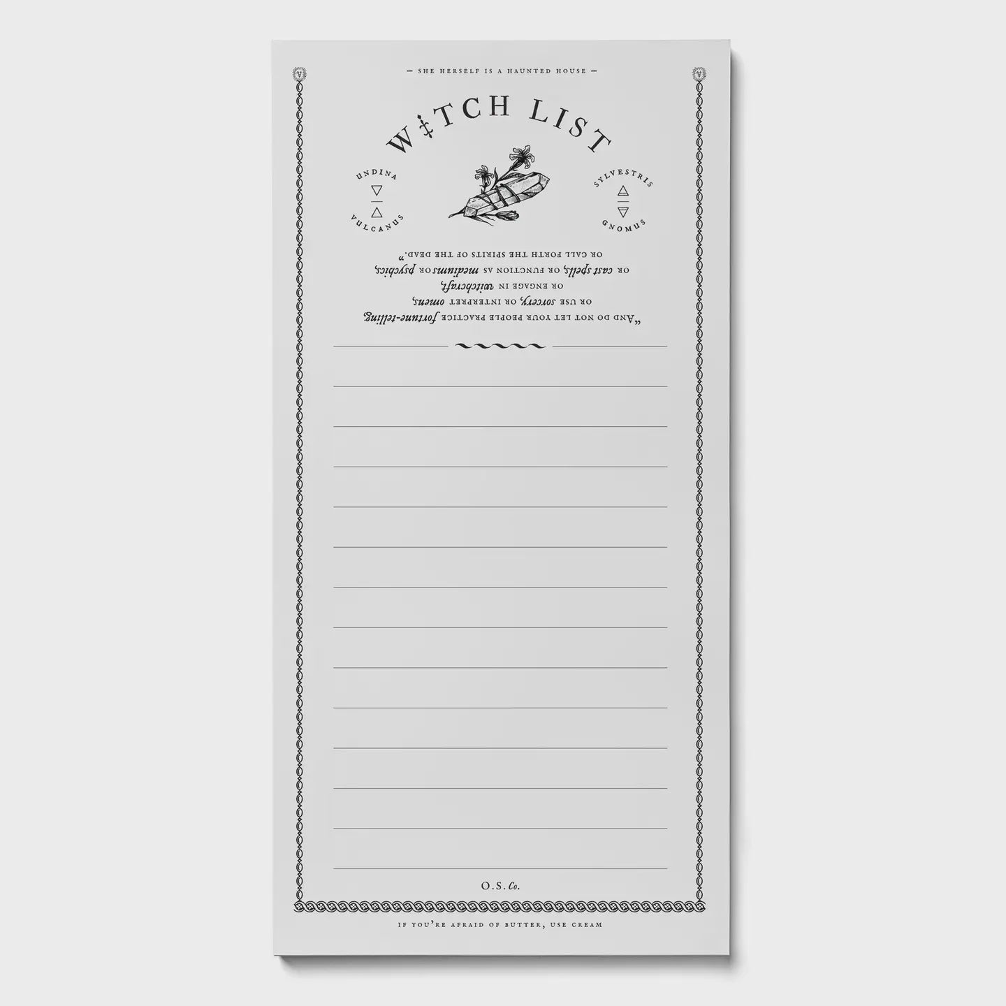 Witch List Notepad