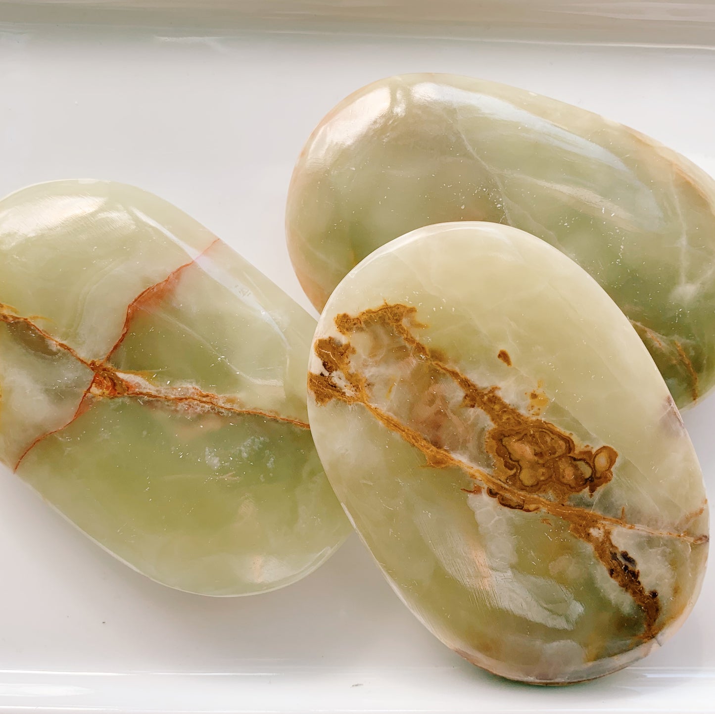 Green Marble Onyx Palm Stone