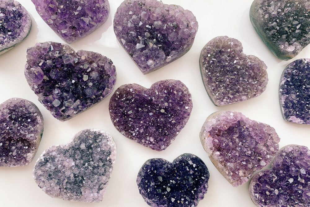 Heart Shaped Druzy Amethyst