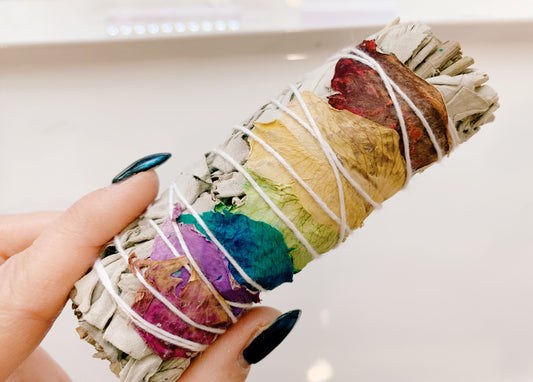 Seven Chakra Dried Flower Sage