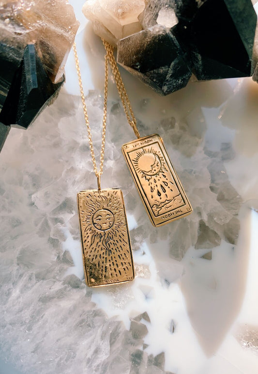 Sun Tarot Card Necklace