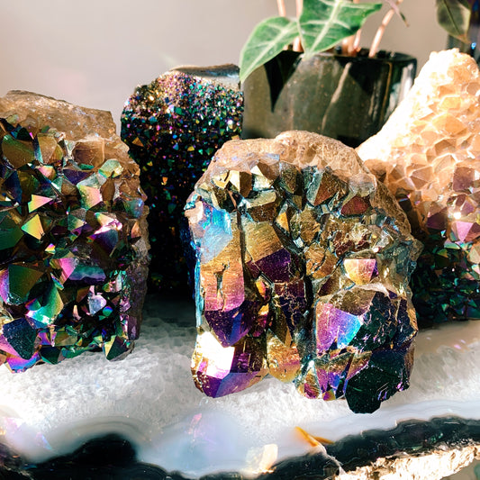Standing Rainbow Amethyst Chunk