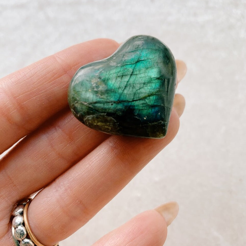 Labradorite Heart Shaped Stone