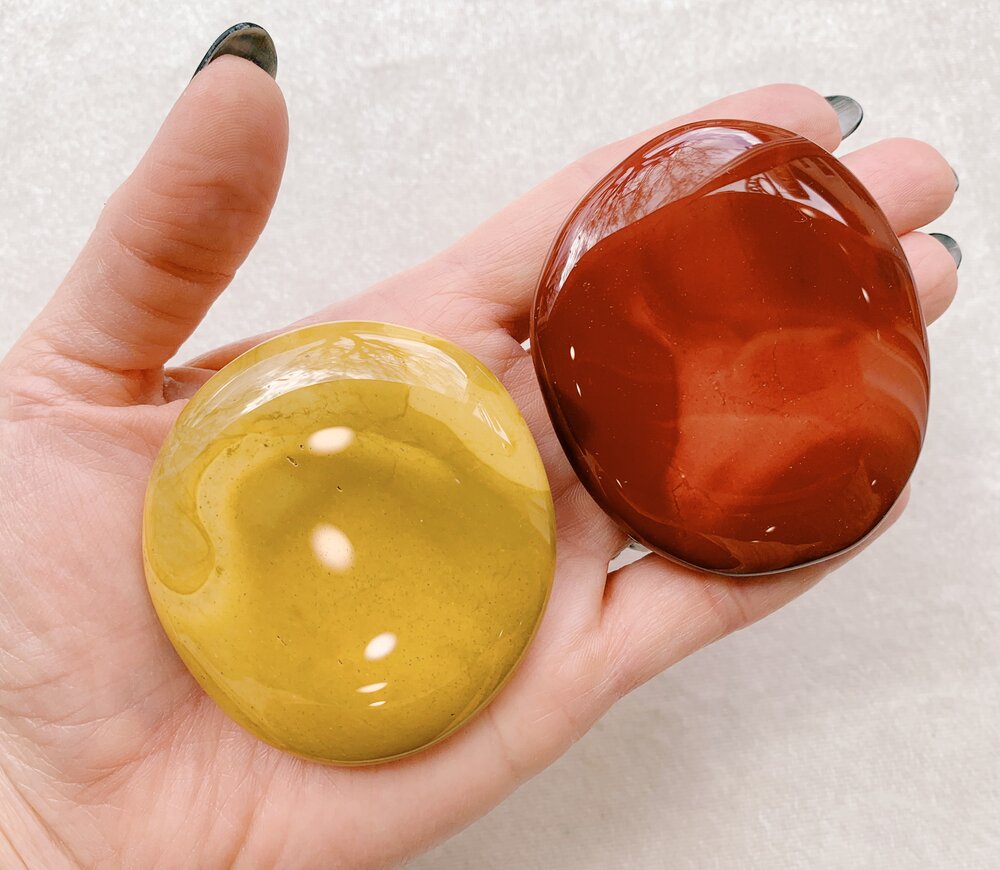 Large Mookaite Palm Stone