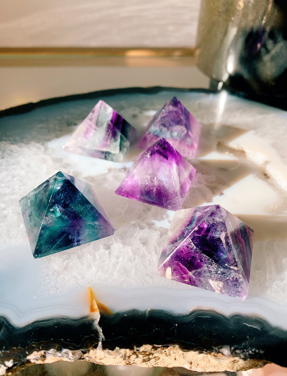 Mini Pyramid Tooth Fluorite Mini Pyramid – Spellcraft