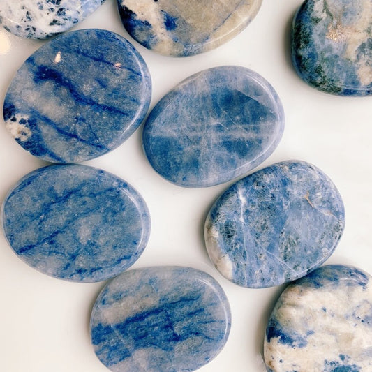 Sodalite Flat Palm Stones