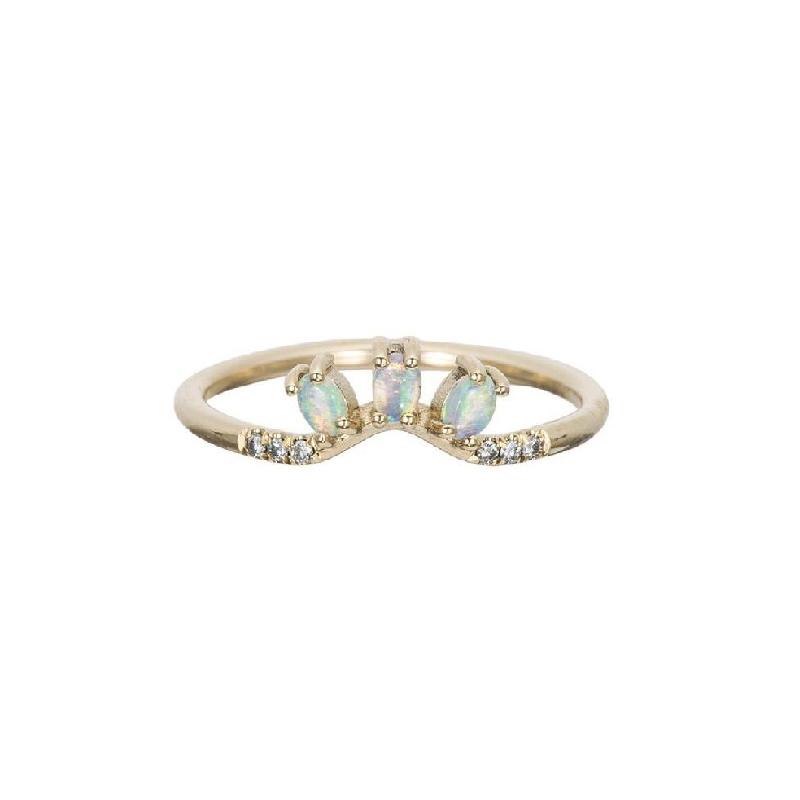 Diamond Opal Trio Equilibrium Ring