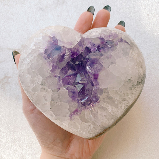 Large Amethyst Heart Cluster
